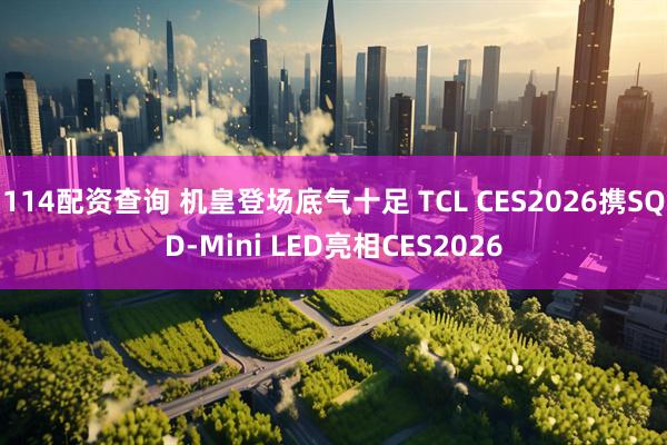 114配资查询 机皇登场底气十足 TCL CES2026携SQD-Mini LED亮相CES2026